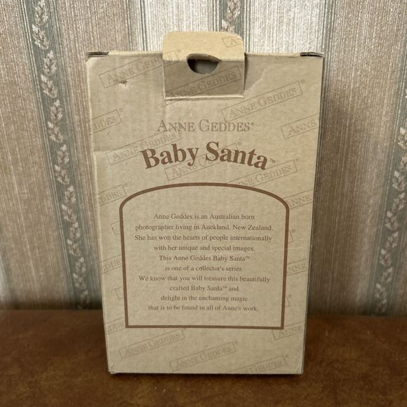 Vintage 1999 Anne Geddes African black Baby Santa Claus Doll Unimax 9" Christmas - Picture 12 of 15